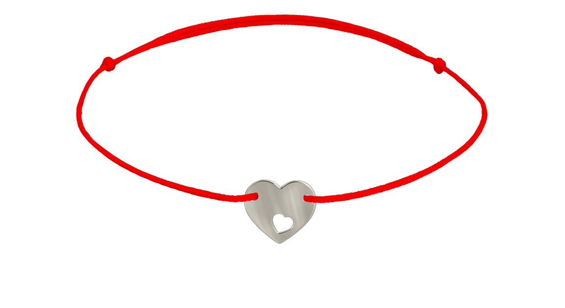 ZILIA Bracelet Heart in a Heart White gold 14K